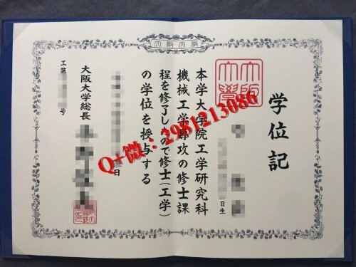 大阪大学毕业证样本